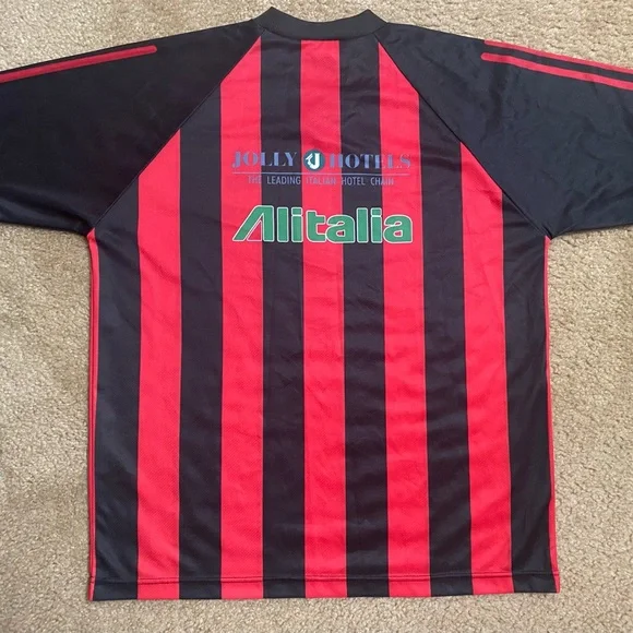 Adidas Milan Junior Striped Style Jersey from the 2000s - Picture 2 of 3